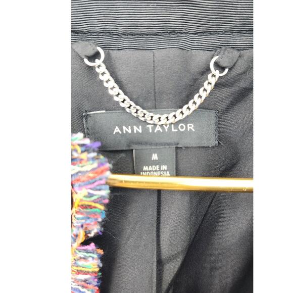 New NWOT Ann Taylor Tweed Full Zip Jacket Medium - Picture 7 of 9